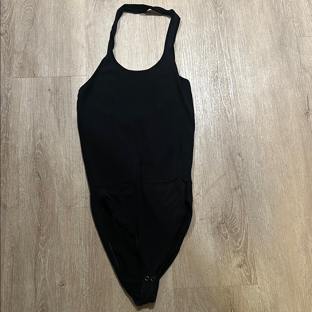 Zara Halter Ribbed Bodysuit